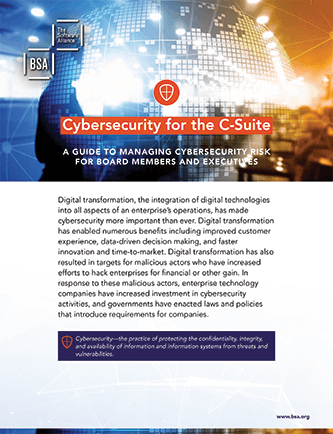 Cybersecurity for the C-Suite cover