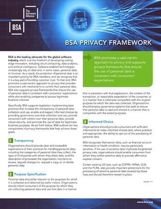 BSA Privacy Framework